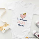 Body Neonato "Io e la mamma regine della casa" - Idea Regalo Divertente-Body per bimbi-Lol T-shirt