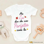 Body Neonato mia Zia dice che sono perfetta come lei-Body per bimbi-Lol T-shirt