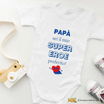 Body Neonato “Papà sei il mio supereroe preferito”-Body per bimbi-Lol T-shirt