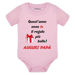 Body neonato “Quest’anno sono io il regalo più bello! Auguri Papà”-Body per bimbi-Lol T-shirt