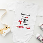 Body neonato “Quest’anno sono io il regalo più bello! Auguri Papà”-Body per bimbi-Lol T-shirt