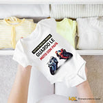 Body per Neonato Divertente Guardo la motogp con papà-Body per bimbi-Lol T-shirt