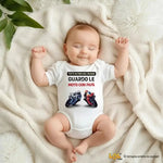 Body per Neonato Divertente Guardo la motogp con papà-Body per bimbi-Lol T-shirt