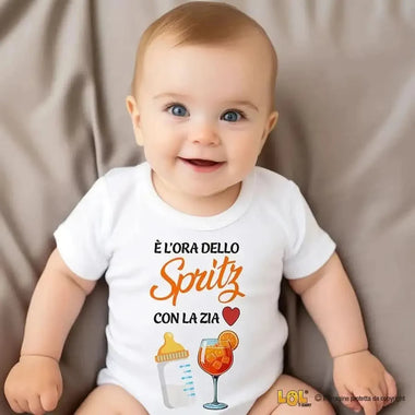 Body per Neonato è l'ora dello spritz con la zia-Body per bimbi-Lol T-shirt