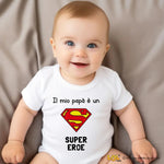 Body per Neonato Il mio papà è un super eroe-Body per bimbi-Lol T-shirt