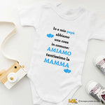 Body per Neonato Io e mio papà abbiamo una cosa in comune: amiamo tantissimo la mamma-Body per bimbi-Lol T-shirt