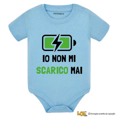 Body per Neonato Io non mi scarico mai-Body per bimbi-Lol T-shirt