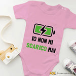 Body per Neonato Io non mi scarico mai-Body per bimbi-Lol T-shirt