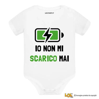Body per Neonato Io non mi scarico mai-Body per bimbi-Lol T-shirt