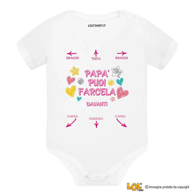 Body per Neonato Papà puoi farcela-Body per bimbi-Lol T-shirt