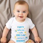 Body per Neonato Party nella mia culla ore 2 AM porta il biberon-Body per bimbi-Lol T-shirt