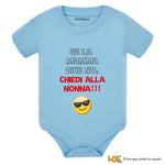 Body per Neonato Se la mamma dice no, chiedi alla nonna!!! – Idea Regalo per i Nonni, Festa dei Nonni-Body per bimbi-Lol T-shirt