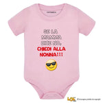 Body per Neonato Se la mamma dice no, chiedi alla nonna!!! – Idea Regalo per i Nonni, Festa dei Nonni-Body per bimbi-Lol T-shirt