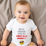 Body per Neonato Se la mamma dice no, chiedi alla nonna!!! – Idea Regalo per i Nonni, Festa dei Nonni-Body per bimbi-Lol T-shirt