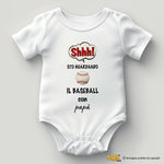 Body per Neonato Shh sto guardando il baseball con papà-Body per bimbi-Lol T-shirt