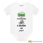 Body per Neonato Shh sto guardando il ciclismo con papà-Body per bimbi-Lol T-shirt