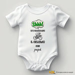 Body per Neonato Shh sto guardando il ciclismo con papà-Body per bimbi-Lol T-shirt