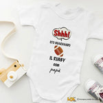 Body per Neonato Shh sto guardando il rugby con papà-Body per bimbi-Lol T-shirt