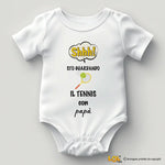 Body per Neonato Shh sto guardando il tennis con papà-Body per bimbi-Lol T-shirt