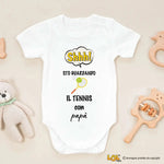 Body per Neonato Shh sto guardando il tennis con papà-Body per bimbi-Lol T-shirt