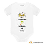 Body per Neonato Shh sto guardando il tennis con papà-Body per bimbi-Lol T-shirt