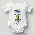 Body per Neonato Shh sto guardando il volley con papà-Body per bimbi-Lol T-shirt