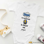Body per Neonato Shh sto guardando il volley con papà-Body per bimbi-Lol T-shirt