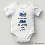 Body per Neonato Shh sto guardando la motoGP con papà-Body per bimbi-Lol T-shirt
