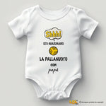 Body per Neonato Shh sto guardando la pallanuoto con papà-Body per bimbi-Lol T-shirt