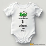 Body per Neonato Shh sto guardando l'atletica con papà-Body per bimbi-Lol T-shirt