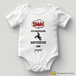 Body per Neonato Shh sto guardando motocross con papà-Body per bimbi-Lol T-shirt