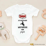 Body per Neonato Shh sto guardando motocross con papà-Body per bimbi-Lol T-shirt