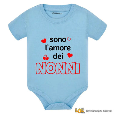 Body per Neonato Sono l'amore dei nonni – Idea Regalo per i Nonni, Festa dei Nonni-Body per bimbi-Lol T-shirt