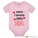 Body per Neonato Sono l'amore della zia-Body per bimbi-Lol T-shirt