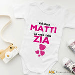 Body per Neonato Voi siete matti io vado dalla zia-Body per bimbi-Lol T-shirt