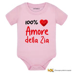 Body per Neonato 100% Amore della zia