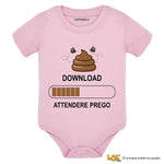 Body Neonato Divertente “Download in corso – Attendere prego”