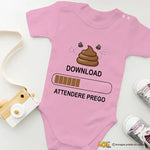 Body Neonato Divertente “Download in corso – Attendere prego”