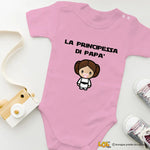 Body per Neonato La principessa di papà (Star Wars Tribute)