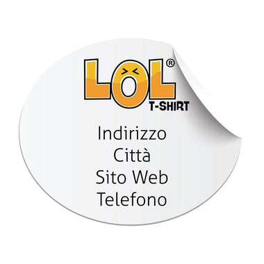 Bollini Ovali-Adesivi per negozi-Lol T-shirt