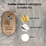 Bomboniere battesimo personalizzate in legno con croce