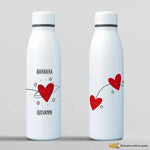 Borraccia Personalizzata con Nomi con Cuori e Stelle 700 ml-Borraccia-Lol T-shirt