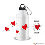 Borraccia Personalizzata con Nomi con Cuori e Stelle-Borraccia-Lol T-shirt