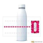 Borraccia Personalizzata con Nomi e Data con Cuori 700 ml-Borraccia-Lol T-shirt