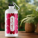 Borraccia Personalizzata con Nomi e Data con Cuori-Borraccia-Lol T-shirt