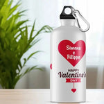 Borraccia Personalizzata con Nomi Happy Valentine's Day-Borraccia-Lol T-shirt
