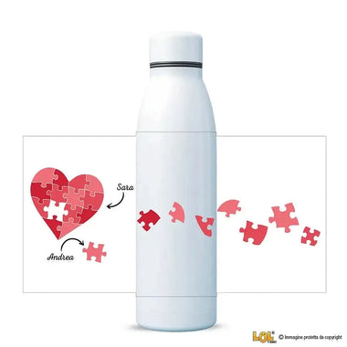 Borraccia Personalizzata con Nomi Puzzle 700 ml-Borraccia-Lol T-shirt