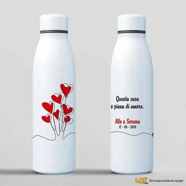 Borraccia Personalizzata con Nomi Questa casa è piena d'amore 700 ml-Borraccia-Lol T-shirt