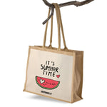 Borsa Mare in Juta “It’s Summer Time” – Grafica Estiva Colorata-Borsa-Lol T-shirt