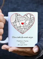 Box San Valentino Small – Sweet Box - Tazza Personalizzata con Mappa Amore + Coppia di Portachiavi Spotify con Canzone-Box San Valentino-Lol T-shirt